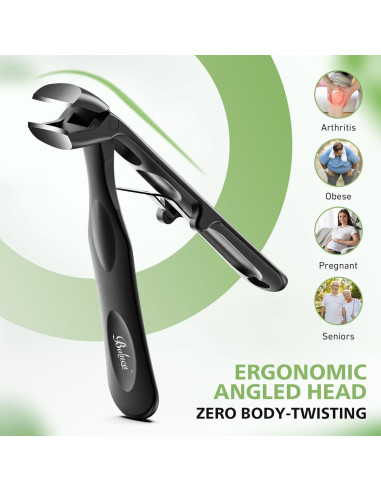 Cortauñas BALUCA Pro Angulado para Uñas Gruesas - Mango Largo