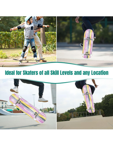 Patineta Completa UHMLTCRBOD 31" x 8" 7 Capas Arce Doble Kick