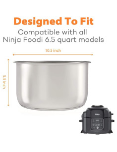 Olla Interior Acero Inoxidable Sicheer 6.5 Qt para Ninja Foodi 2