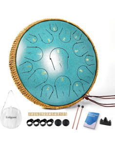 Tambor de Lengua de Acero Lidguni 35 cm 15 Notas Verde 2