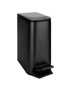 Cubo de Basura Slim TIPGO 6L con Tapa Suave y Pedal - Negro Mate