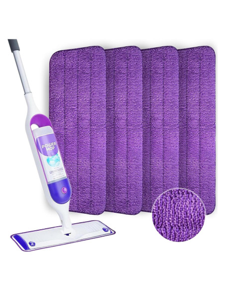 Almohadillas de Microfibra Reutilizables LYASILGC 4 Pzas Púrpura