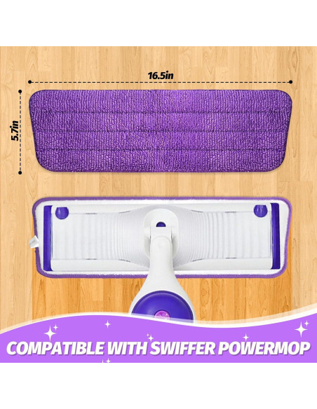 Almohadillas de Microfibra Reutilizables LYASILGC 4 Pzas Púrpura