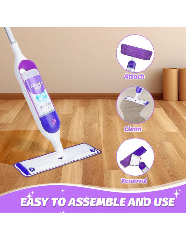 Almohadillas de Microfibra Reutilizables LYASILGC 4 Pzas Púrpura