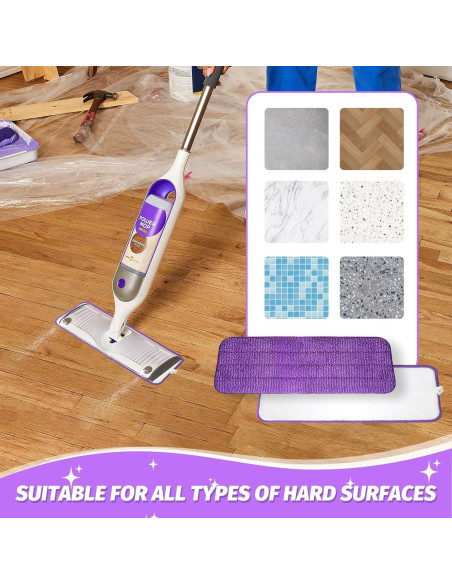 Almohadillas de Microfibra Reutilizables LYASILGC 4 Pzas Púrpura