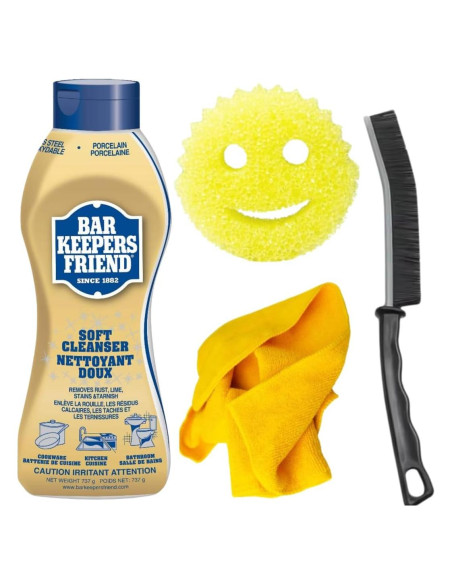 Limpiador Suave Multiusos Bar Keepers Friend 737g + Kit