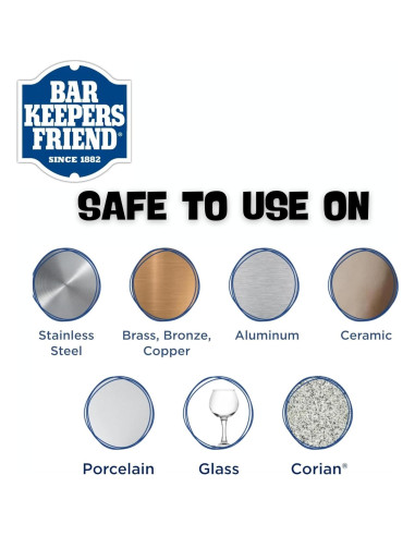 Limpiador Suave Multiusos Bar Keepers Friend 737g + Kit