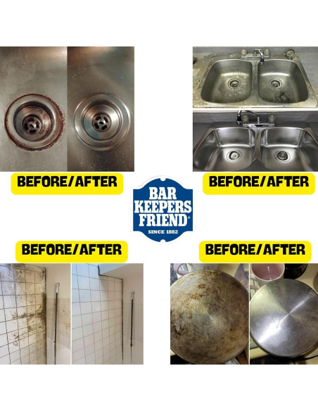 Limpiador Suave Multiusos Bar Keepers Friend 737g + Kit