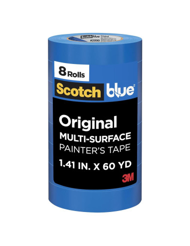 Cinta de Pintor ScotchBlue 3.58 cm x 439.9 m, 8 Rollos, Azul