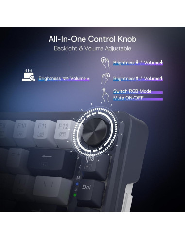 Teclado Mecánico Redragon K673 PRO Inalámbrico RGB 81 Teclas