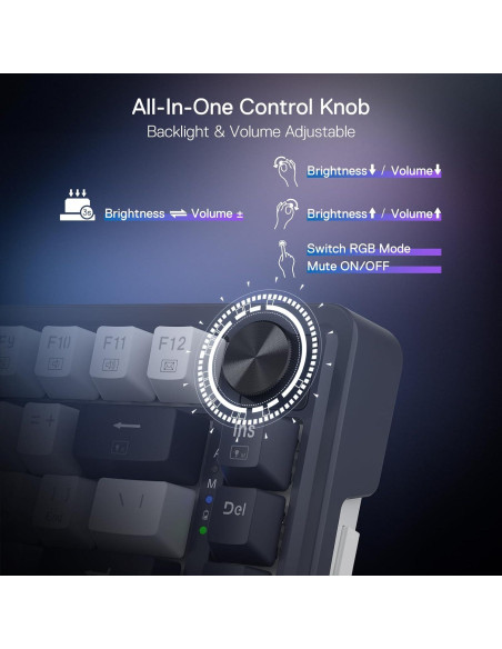 Teclado Mecánico Redragon K673 PRO Inalámbrico RGB 81 Teclas Teclado Mecánico Redragon K673 PRO Inalámbrico RGB 81 Teclas