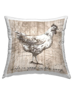 Almohada decorativa Stupell Industries 45x45 cm Poliéster Beige