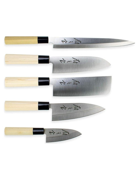 Set de cuchillos asiáticos Mercer Culinary 5 piezas acero inoxidable