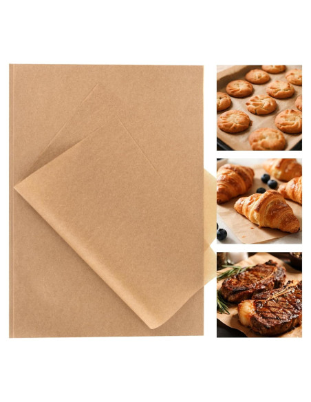 100 Hojas de Papel Pergamino Sin Blanquear MAQIHAN 22.86x33.02cm