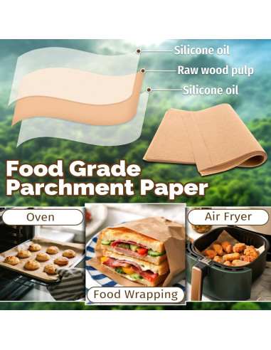 100 Hojas de Papel Pergamino Sin Blanquear MAQIHAN 22.86x33.02cm