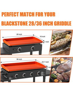 Cubierta de Silicona para Plancha Blackstone 36" Naranja 2