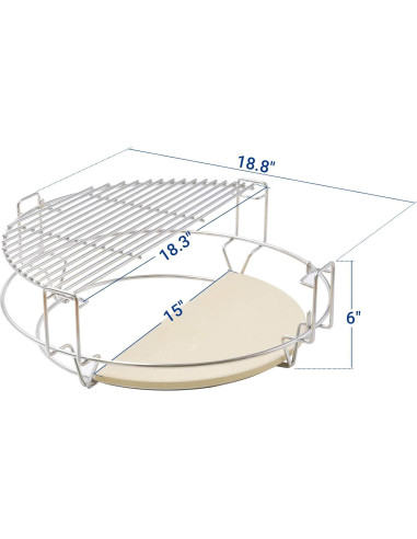 Sistema de Cocina Onlyfire para Parrillas Kamado 45.72 cm