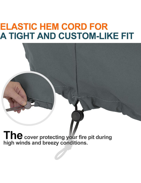 Cubierta para Fogata TORUTA Yukon Redonda 81.3 cm Gris Impermeable