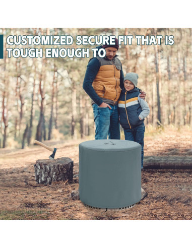 Cubierta para Fogata TORUTA Yukon Redonda 81.3 cm Gris Impermeable