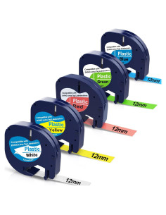 Cinta de Etiqueta 5-Pack 12mm x 4m Home Colortly Compatible Dymo
