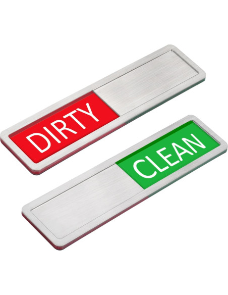 Señal Imán Limpio Sucio Kichwit Acero Inoxidable 14x4cm Señal Imán Limpio Sucio Kichwit Acero Inoxidable 14x4cm