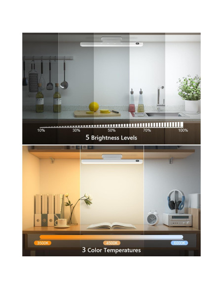 Barra de Luz Magnética WILLED 3W Recargable para Espejo