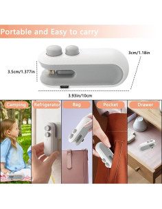 Mini Sello de Bolsa Térmico 2 en 1 zxbaers con 10 Bolsas 2