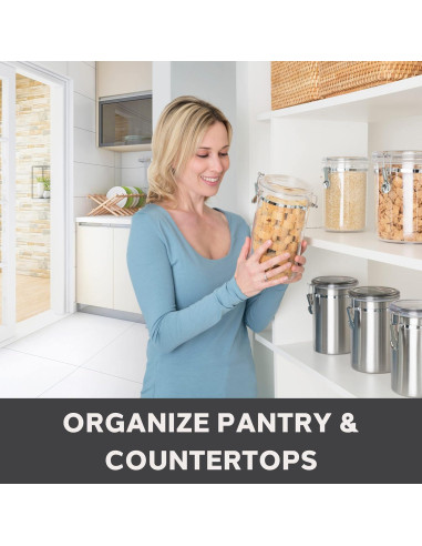 Tarro Hermético Oggi 72oz con Tapa de Abrazadera y Cuchara