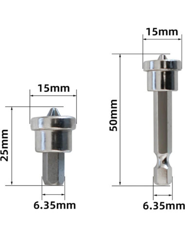 5 Puntas de Destornillador Magnéticas Mabta para Carpintería