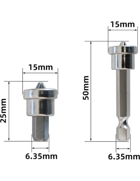 5 Puntas de Destornillador Magnéticas Mabta para Carpintería