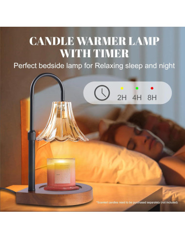 Lámpara Calentadora de Velas EJF Vintage con Temporizador 50W