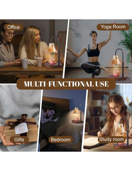 Lámpara Calentadora de Velas EJF Vintage con Temporizador 50W