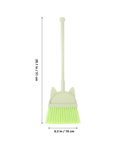 Escoba de Caricatura Amosfun para Niños - Verde Claro - 51x16cm 2