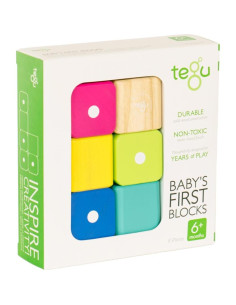 Bloques Magnéticos para Bebés Tegu - 6 Piezas de Madera 2