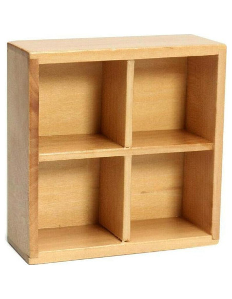 Set de 4 Armarios de Madera para Casa de Muñecas 1:12