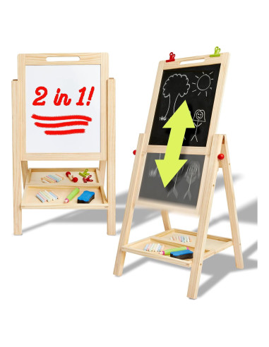 Caballete Infantil 2-en-1 Kidaddle MI 1386 con Pizarras