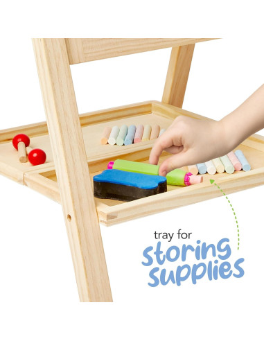 Caballete Infantil 2-en-1 Kidaddle MI 1386 con Pizarras