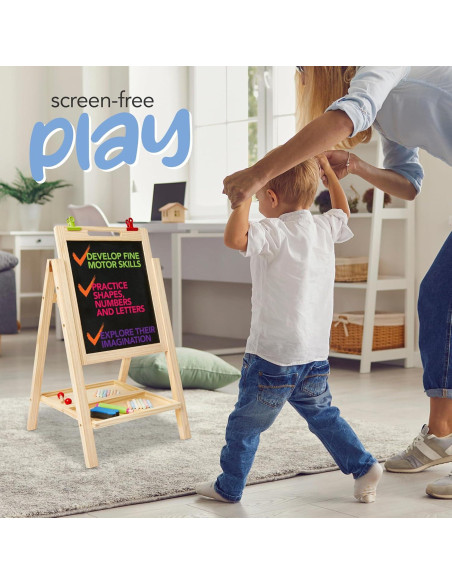 Caballete Infantil 2-en-1 Kidaddle MI 1386 con Pizarras