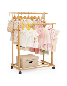 Perchero de Ropa para Niños Cozivolife de Bambú Natural