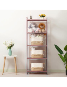 Conjunto de 3 Cestas de Almacenamiento Tejidas TeoKJ Algodón 38x26x22cm 2