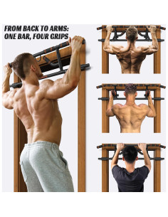 Barra de Dominadas Sportneer Plegable para Puerta 199.6kg 2