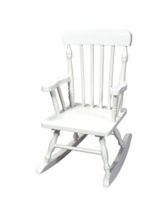 Mecedora de Madera Hecha a Mano HomeStock Suroeste Blanca