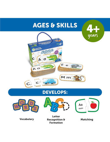 Tarjetas de Rompecabezas del Alfabeto Learning Resources 26 Piezas