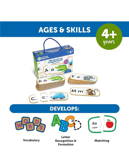 Tarjetas de Rompecabezas del Alfabeto Learning Resources 26 Piezas