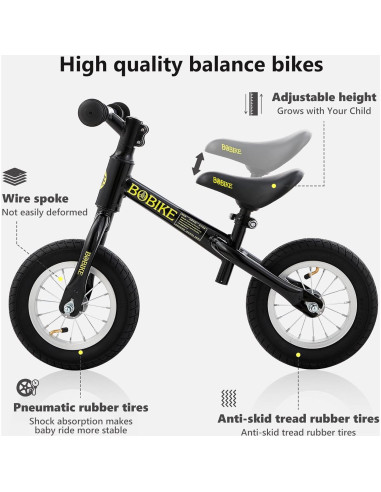 Bicicleta de Equilibrio Bobike NHY para Niños 18 Meses a 4 Años