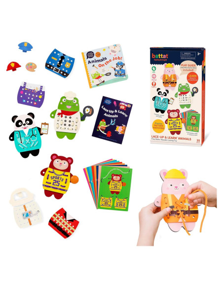 Juguete de Enhebrado de Madera Battat - 35 Piezas para Niños