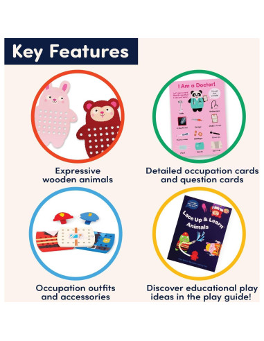 Juguete de Enhebrado de Madera Battat - 35 Piezas para Niños