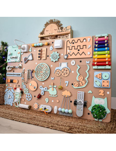 Tablero Sensorial Montessori para Niños 1-3 Años - Actividades Interactivas 2