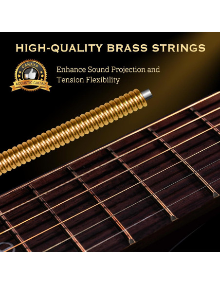 Guitarra Acústica CAHAYA 38" Cutaway Todo Madera Kit Inicio