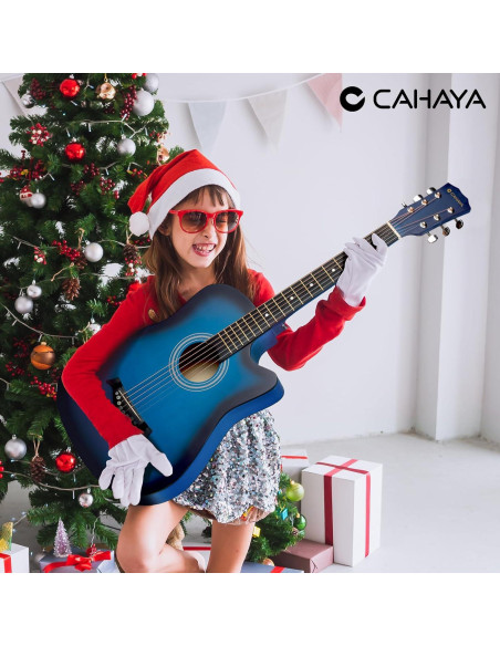 Guitarra Acústica CAHAYA 38" Cutaway Todo Madera Kit Inicio